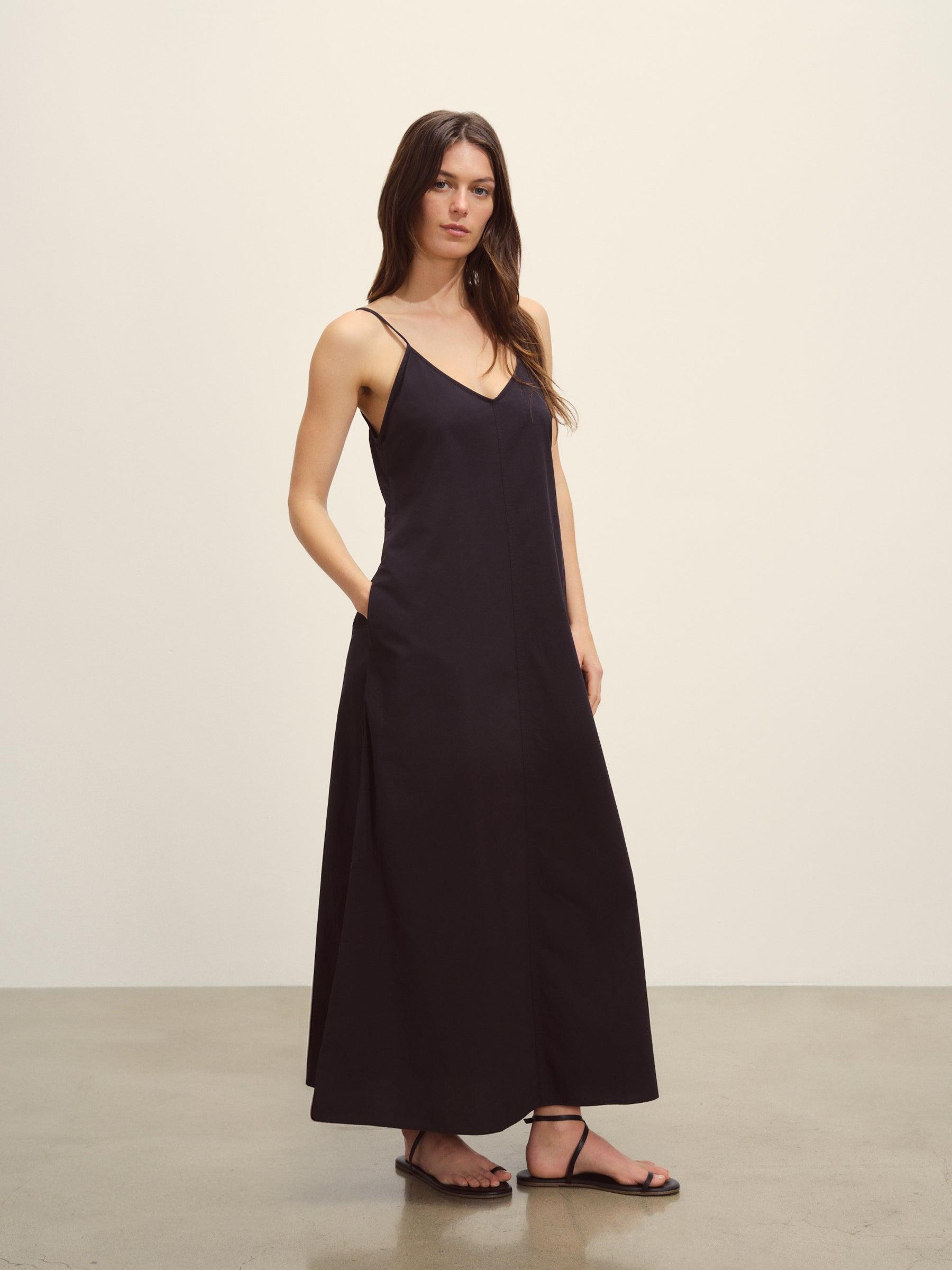 Black Mainstay Cotton Slip Dress Product Image