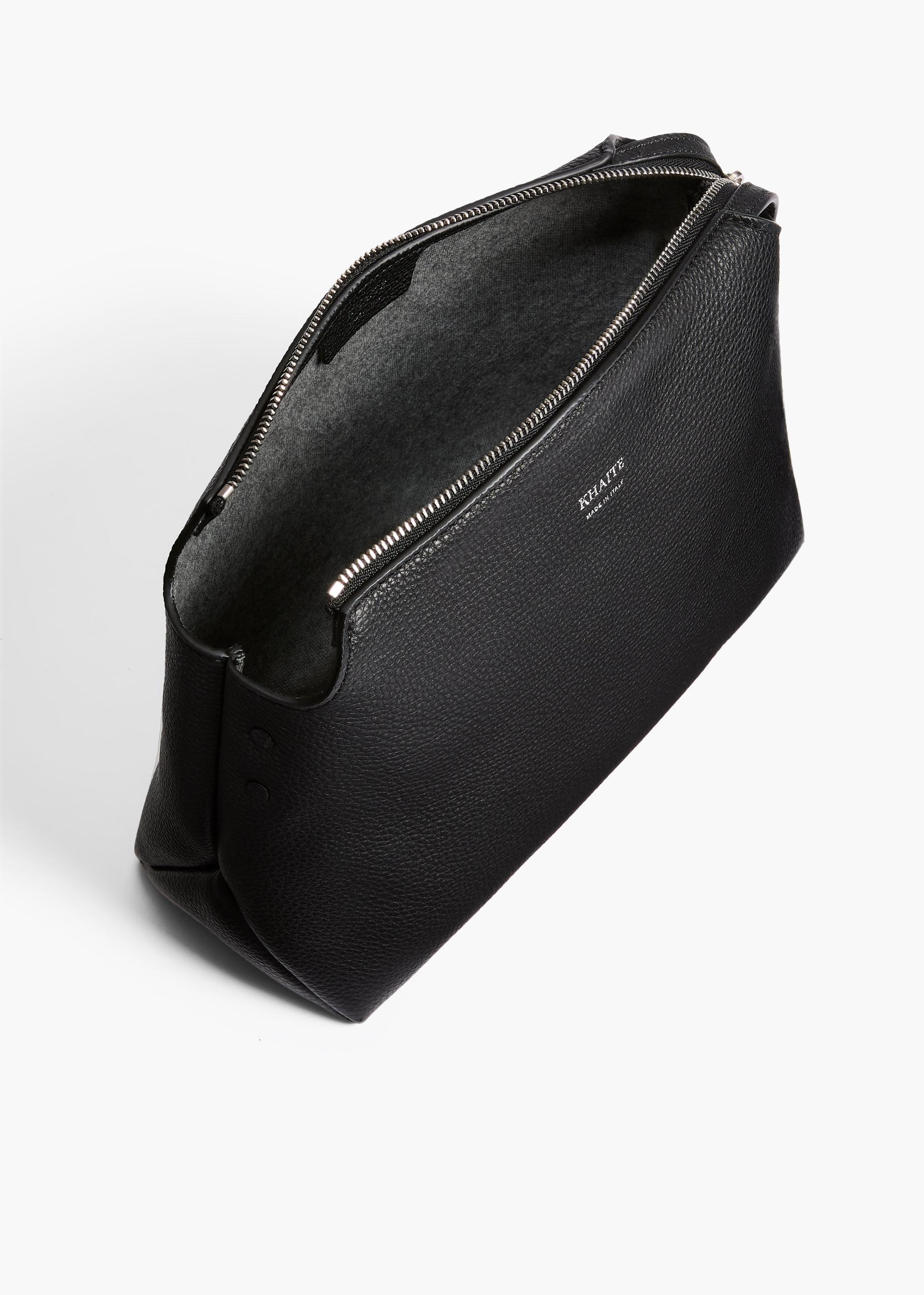 Lina Crossbody Bag in Black Pebbled Leather Product Image