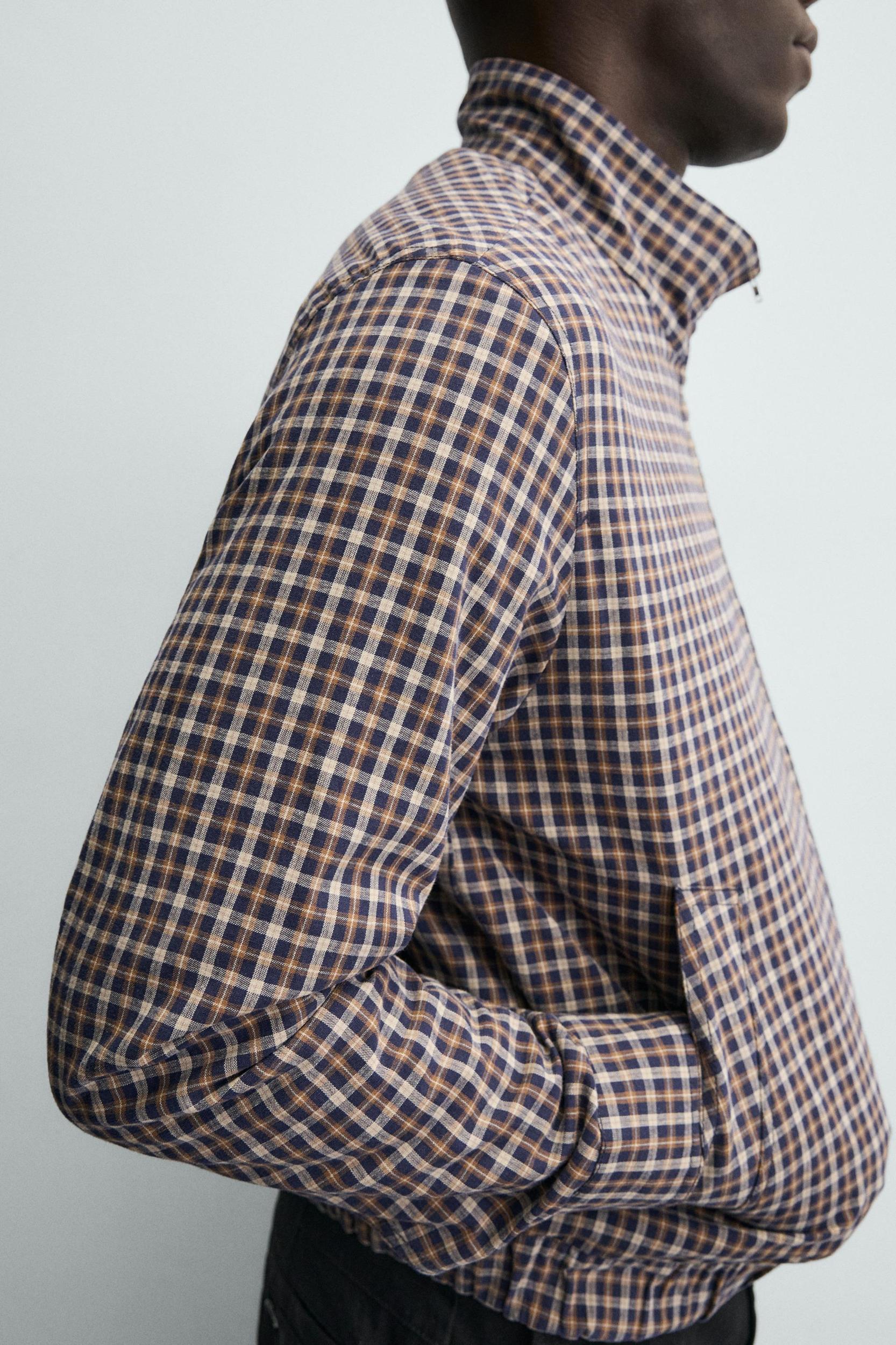 PLAID BOMBER JACKET Product Image