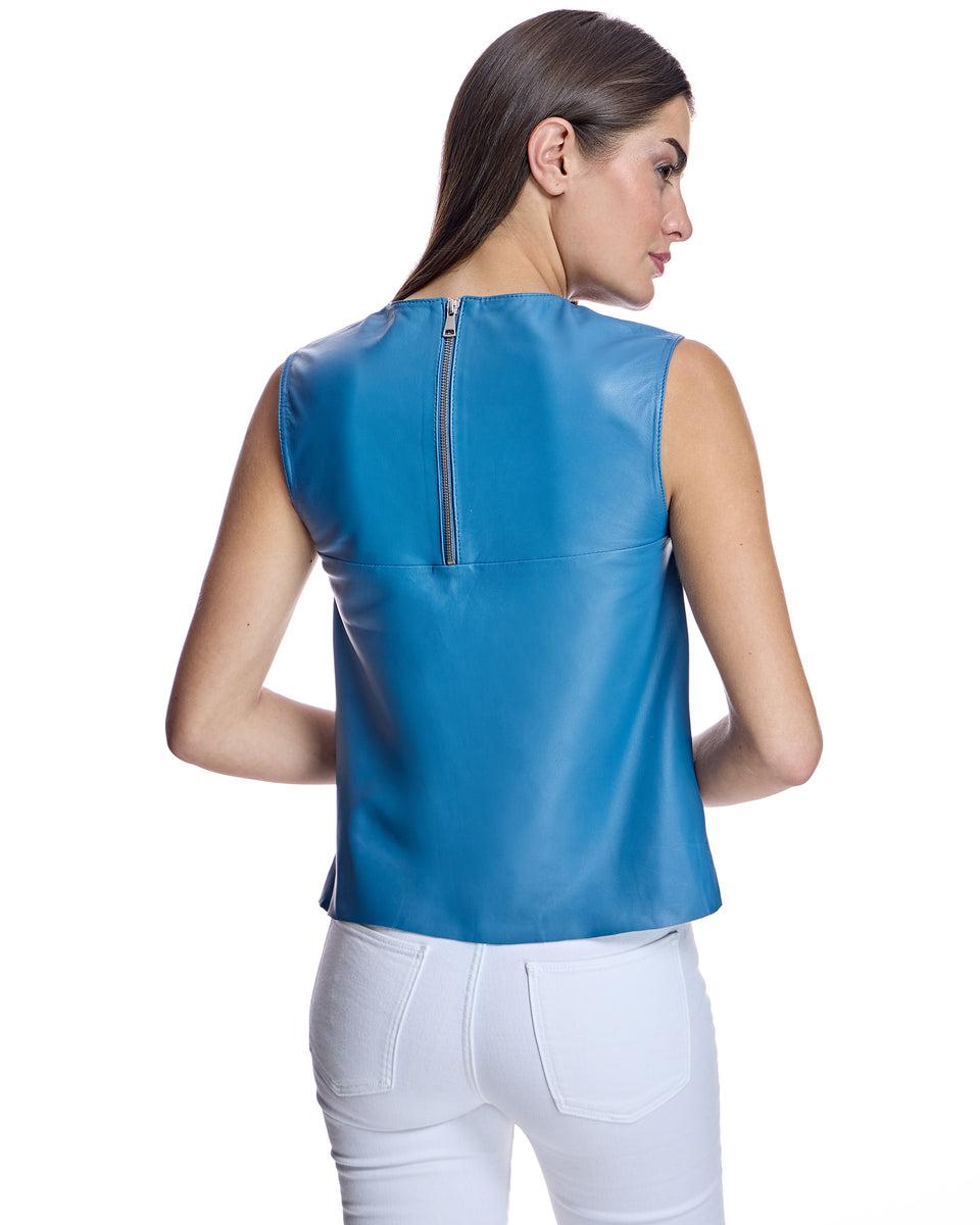 Leather Sleeveless Shirt Product Image