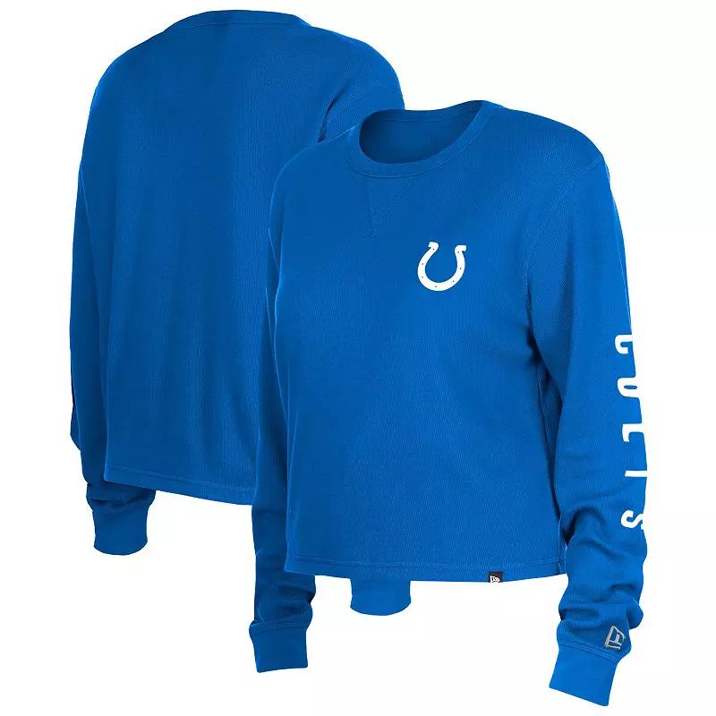 Women's New Era Royal Indianapolis Colts Sport Night Thermal Long Sleeve T-Shirt,  Product Image