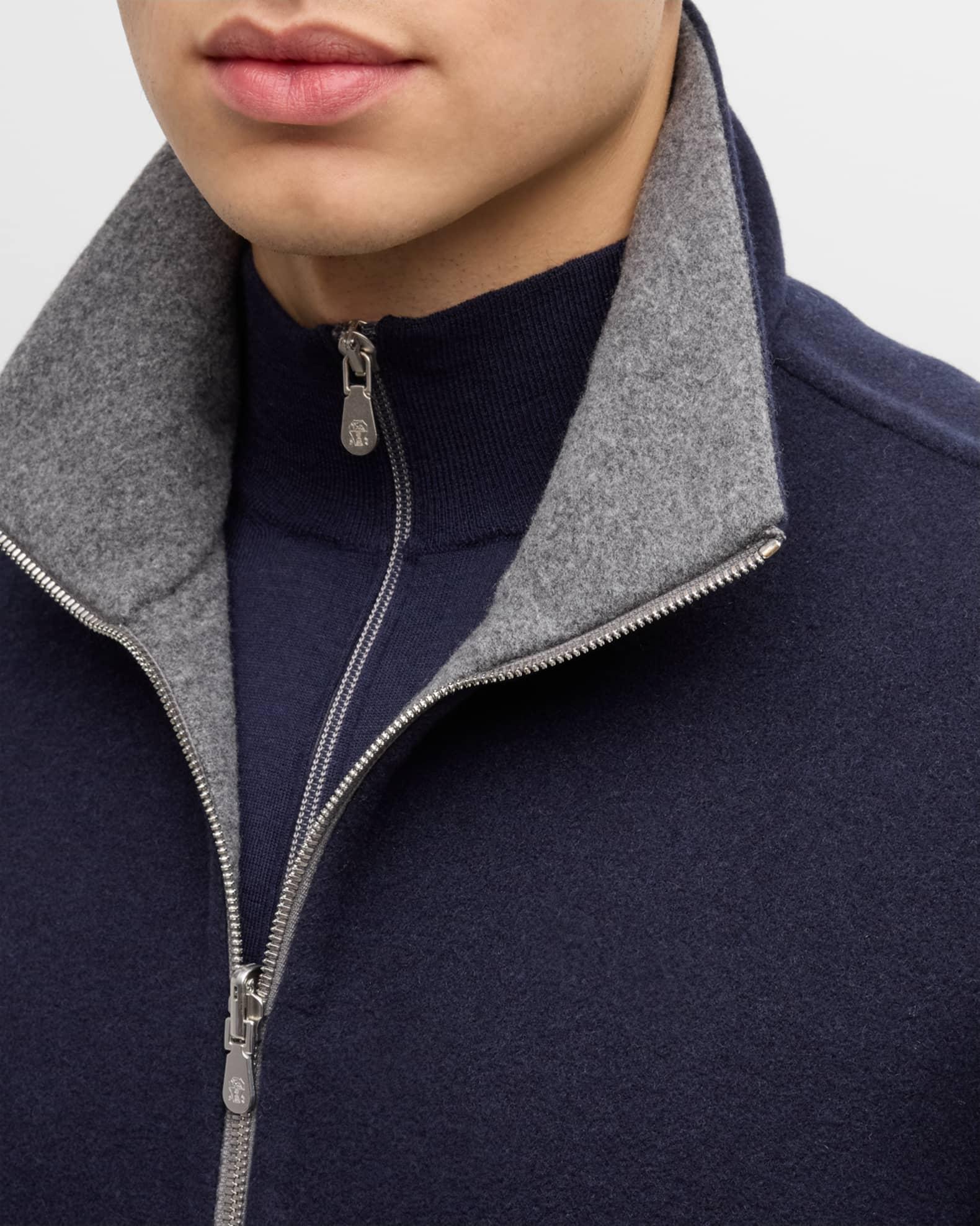 Men's Cashmere Reversible Blouson Jacket Product Image