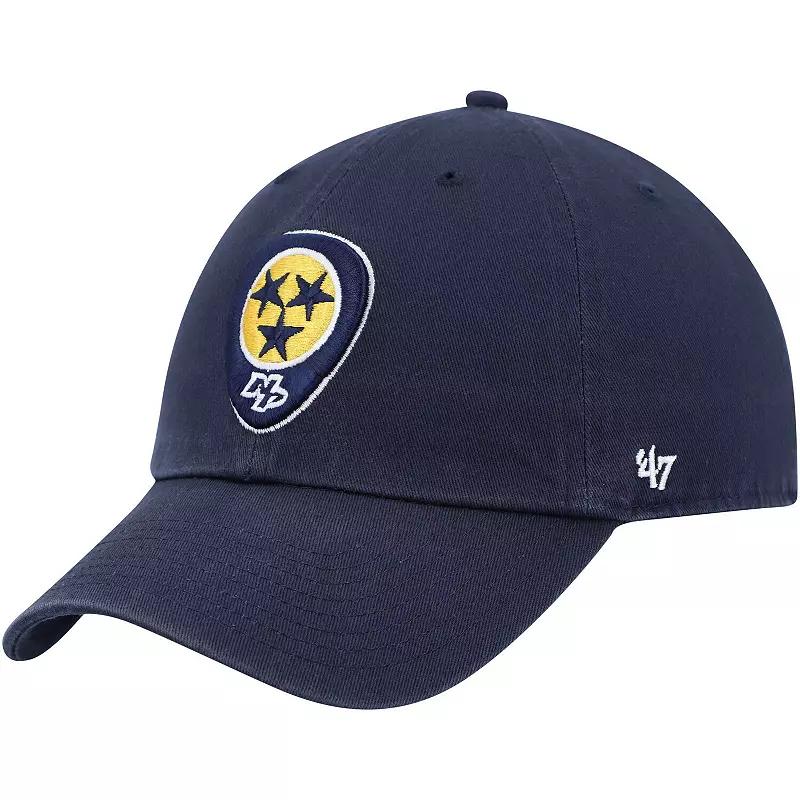 Men's '47 Navy Nashville Predators Logo Clean Up Adjustable Hat, Pdt Blue Product Image