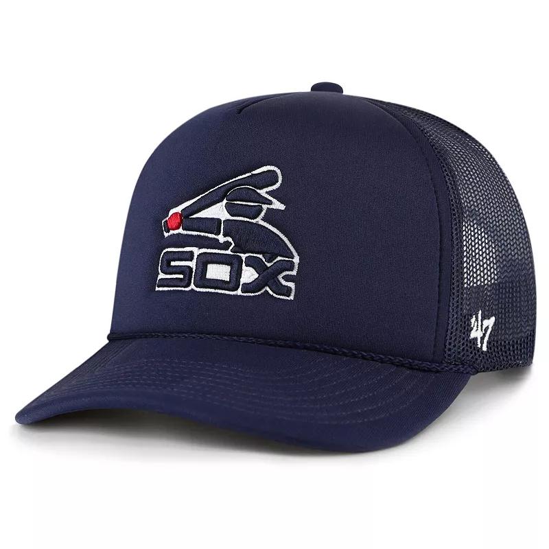 Men's '47 Navy Boston Red Sox Foam Logo Trucker Snapback Hat, Blue Product Image