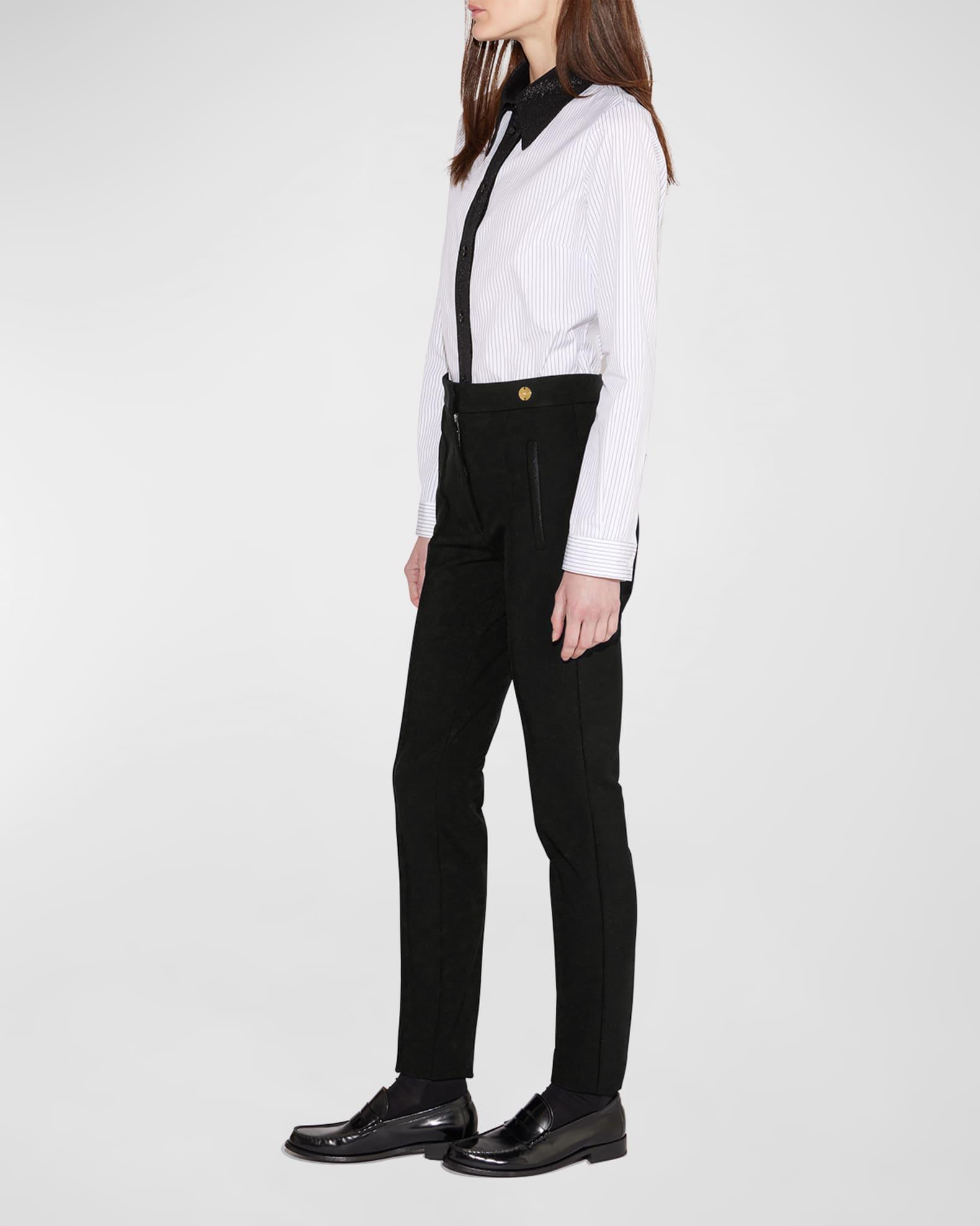 Cortina Cropped Skinny Pintuck Trousers Product Image
