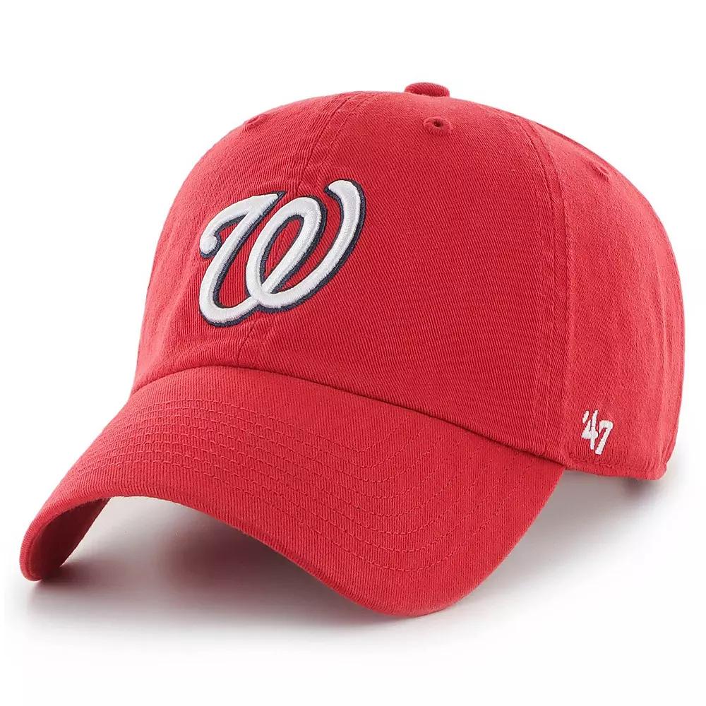 Men's '47 Red Washington Nationals Heritage Clean Up Adjustable Hat Product Image