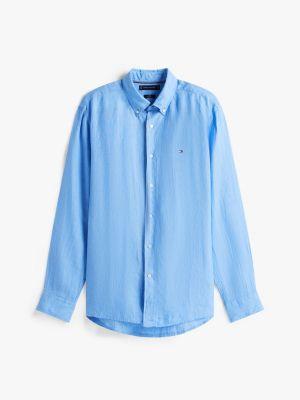Regular Fit Pigment-Dyed Linen Shirt Product Image