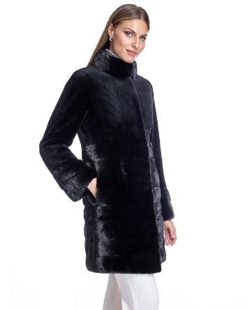 Sheared & Long Hair Mink Coat Product Image