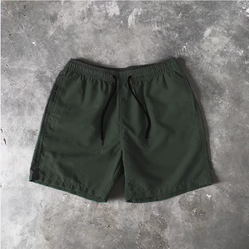 Drawstring Waist Plain Shorts Product Image