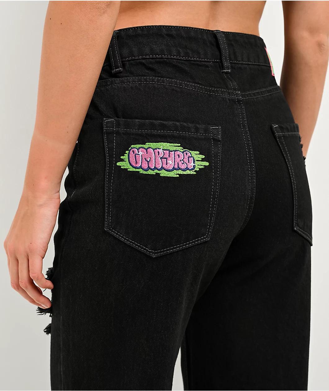 Empyre Tori Destroyed Sabbath Black Wash Skate Jeans Product Image
