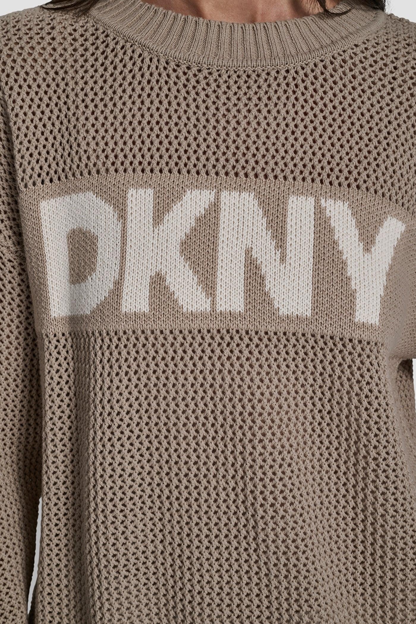 CREW NECK POINTELLE LOGO SWEATER Product Image