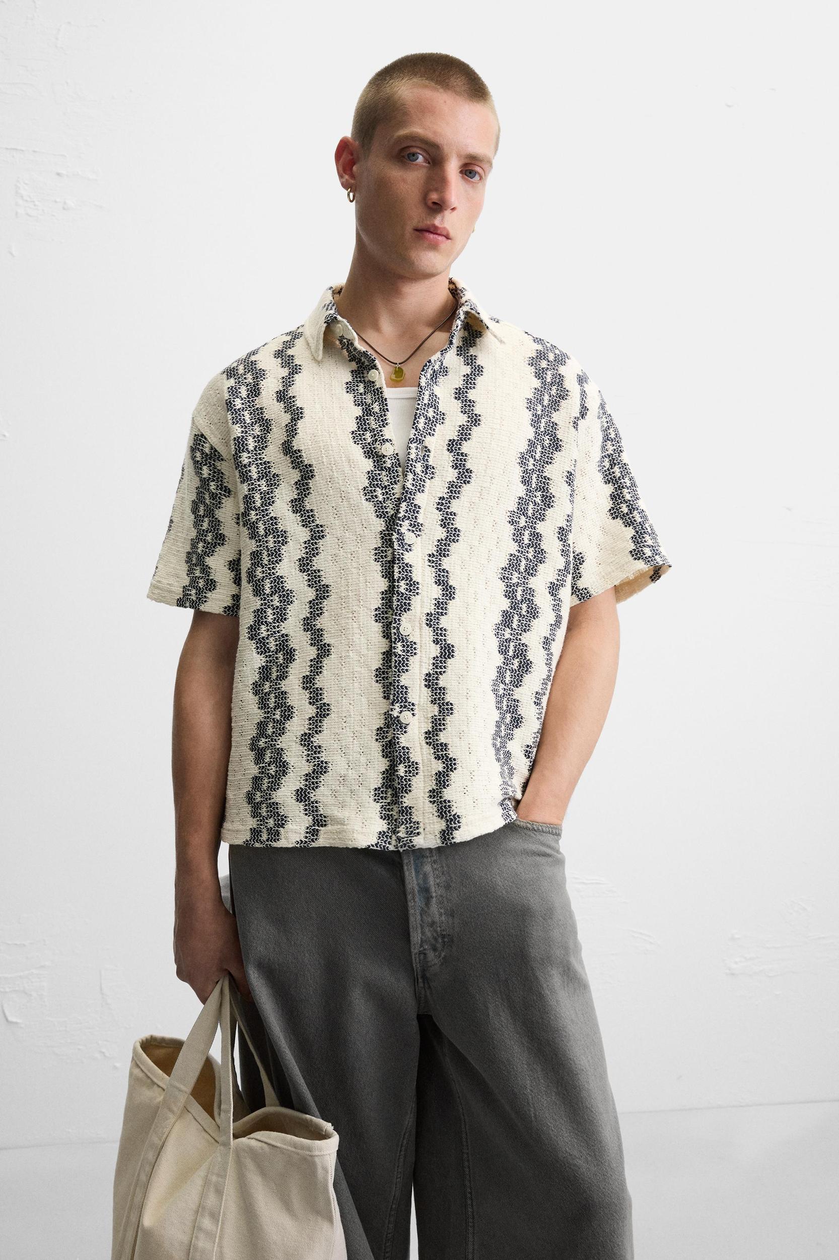 OPENWORK TEXTURED SHIRT Product Image