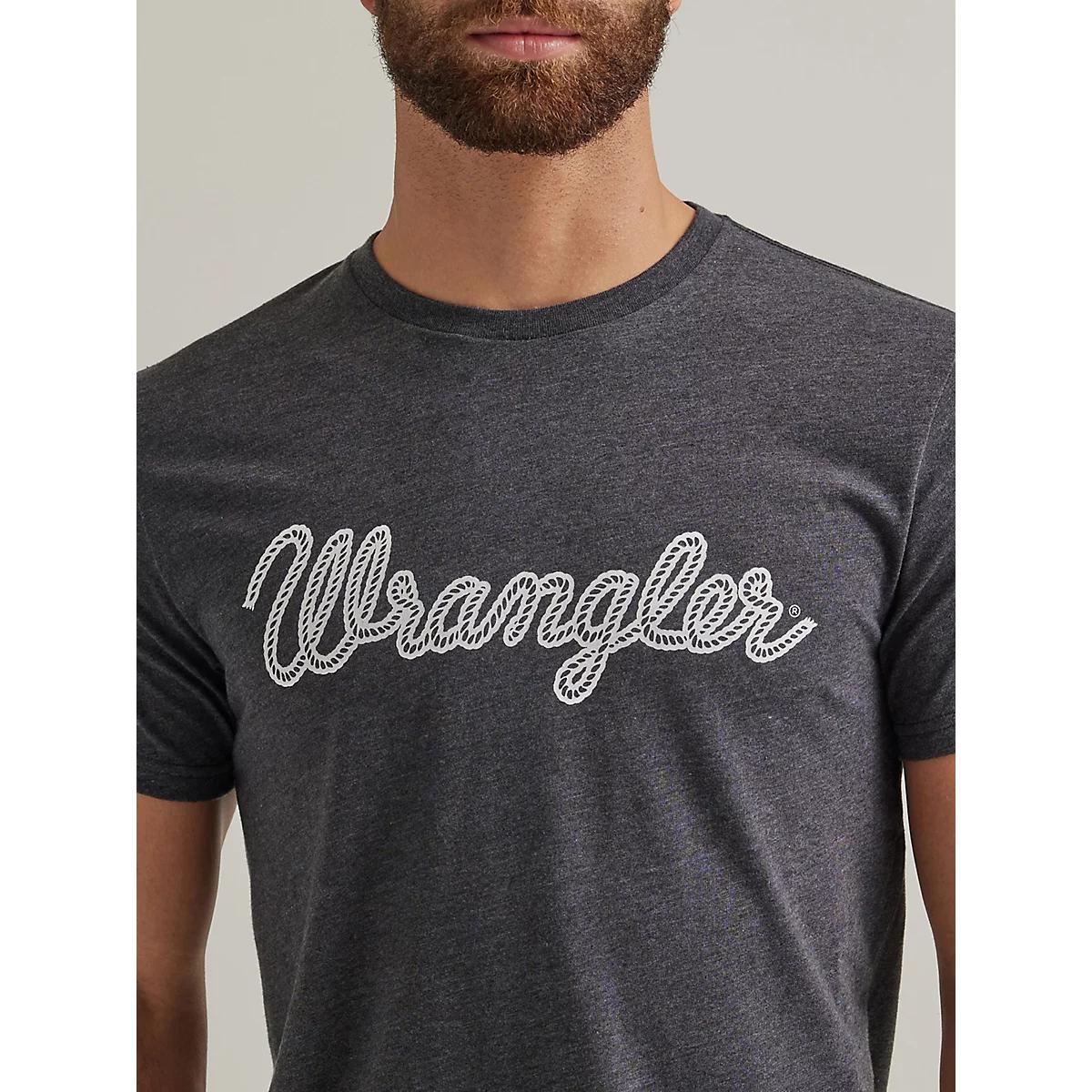 Men's Wrangler® Rope Logo T-Shirt in Caviar Heather Product Image