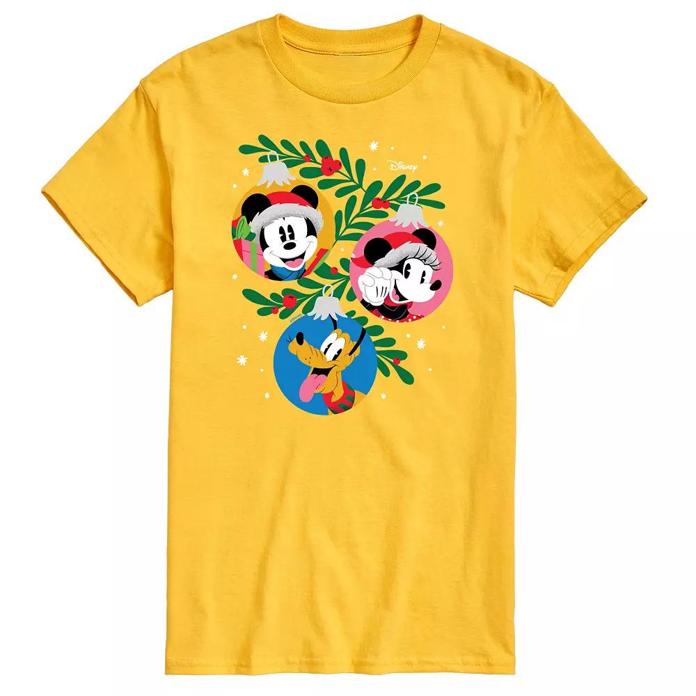 Disney's Big & Tall Mickey, Minnie & Pluto Ornaments Graphic Tee, Men's,  Product Image