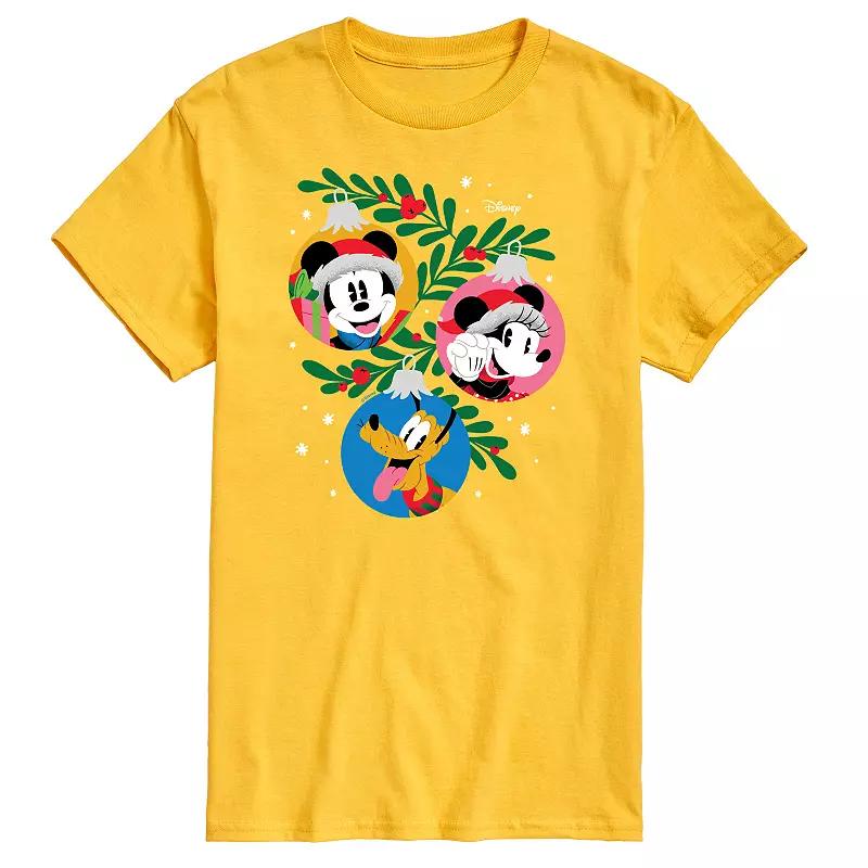 Disney's Big & Tall Mickey, Minnie & Pluto Ornaments Graphic Tee, Men's,  Product Image