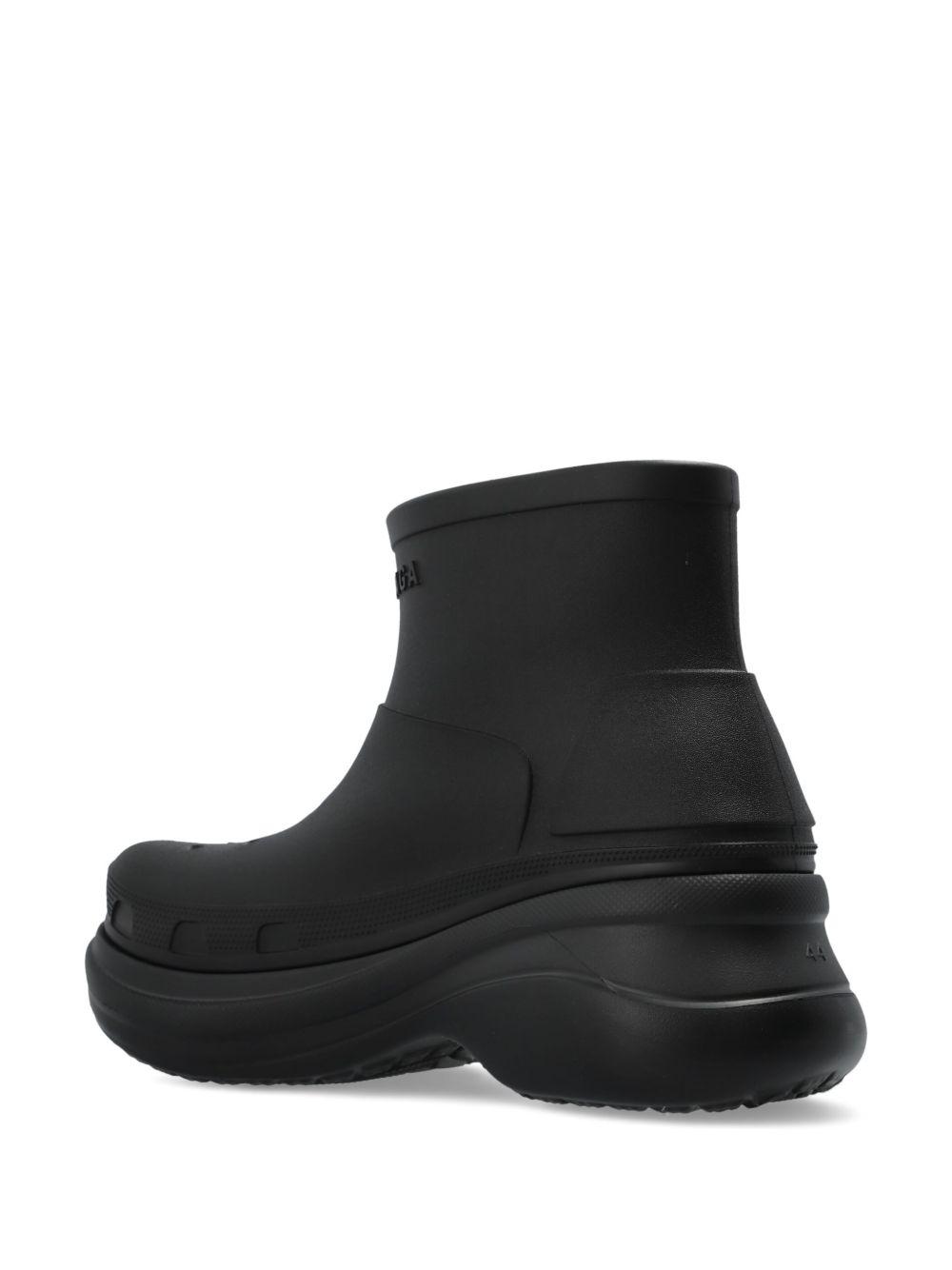 BALENCIAGA Black Crocs Edition Rubber Boots In 1000 Product Image