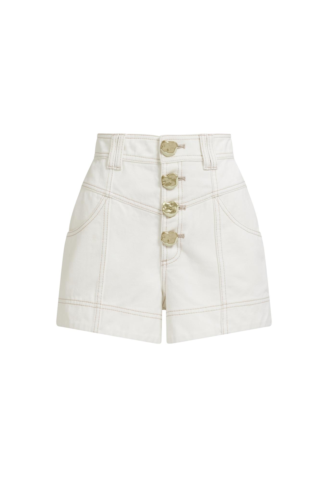Ivy Denim Short-IVORY / 4 Product Image