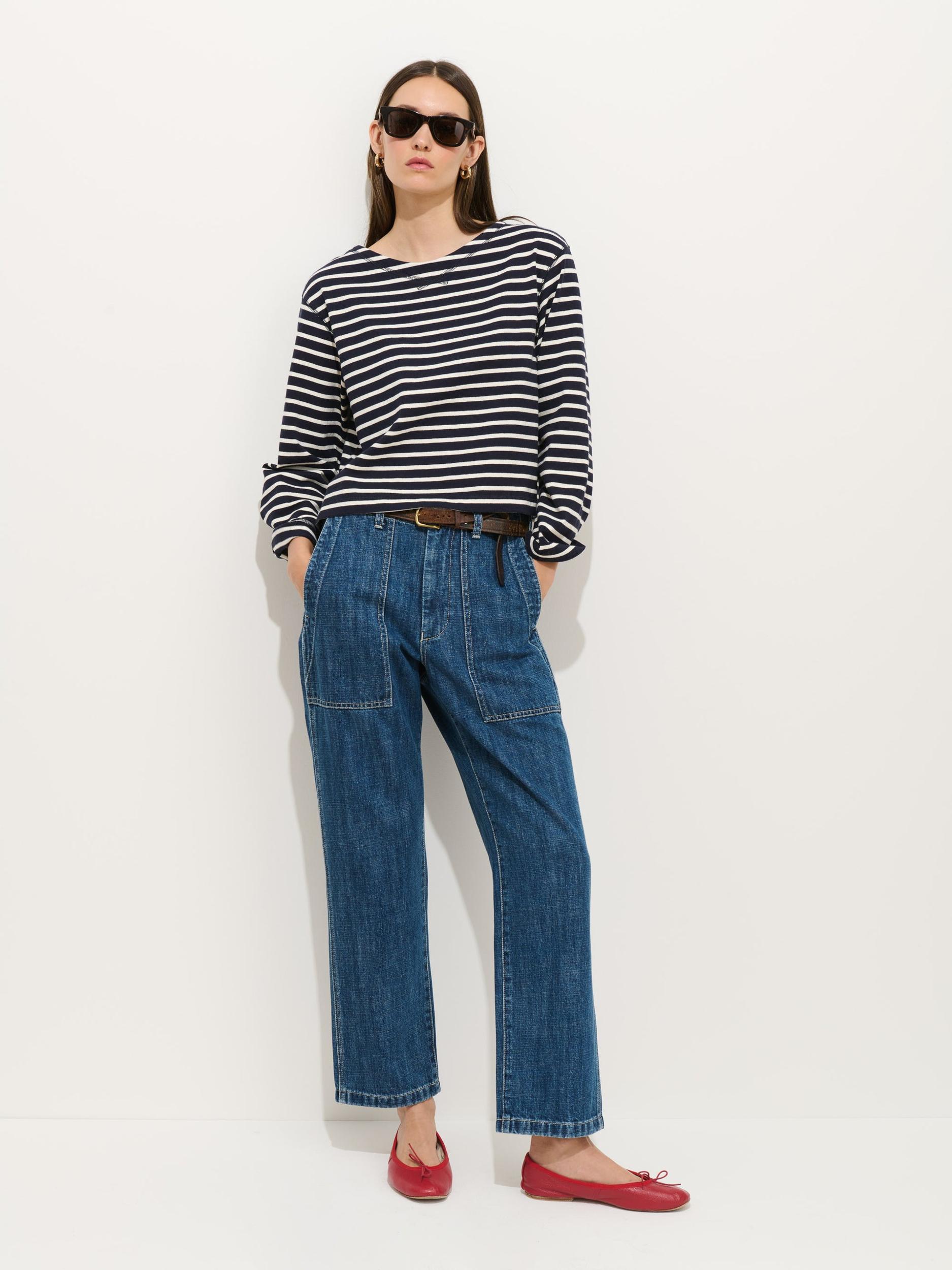 Marseille Boatneck Striped Tee In Cotton Product Image