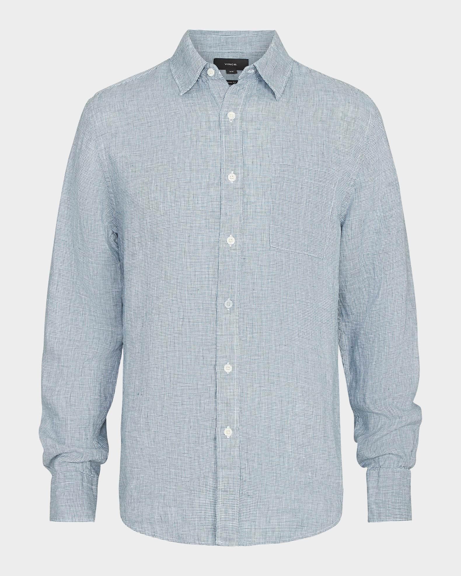 Men's Classic Micro-Houndstooth Sport Shirt Product Image