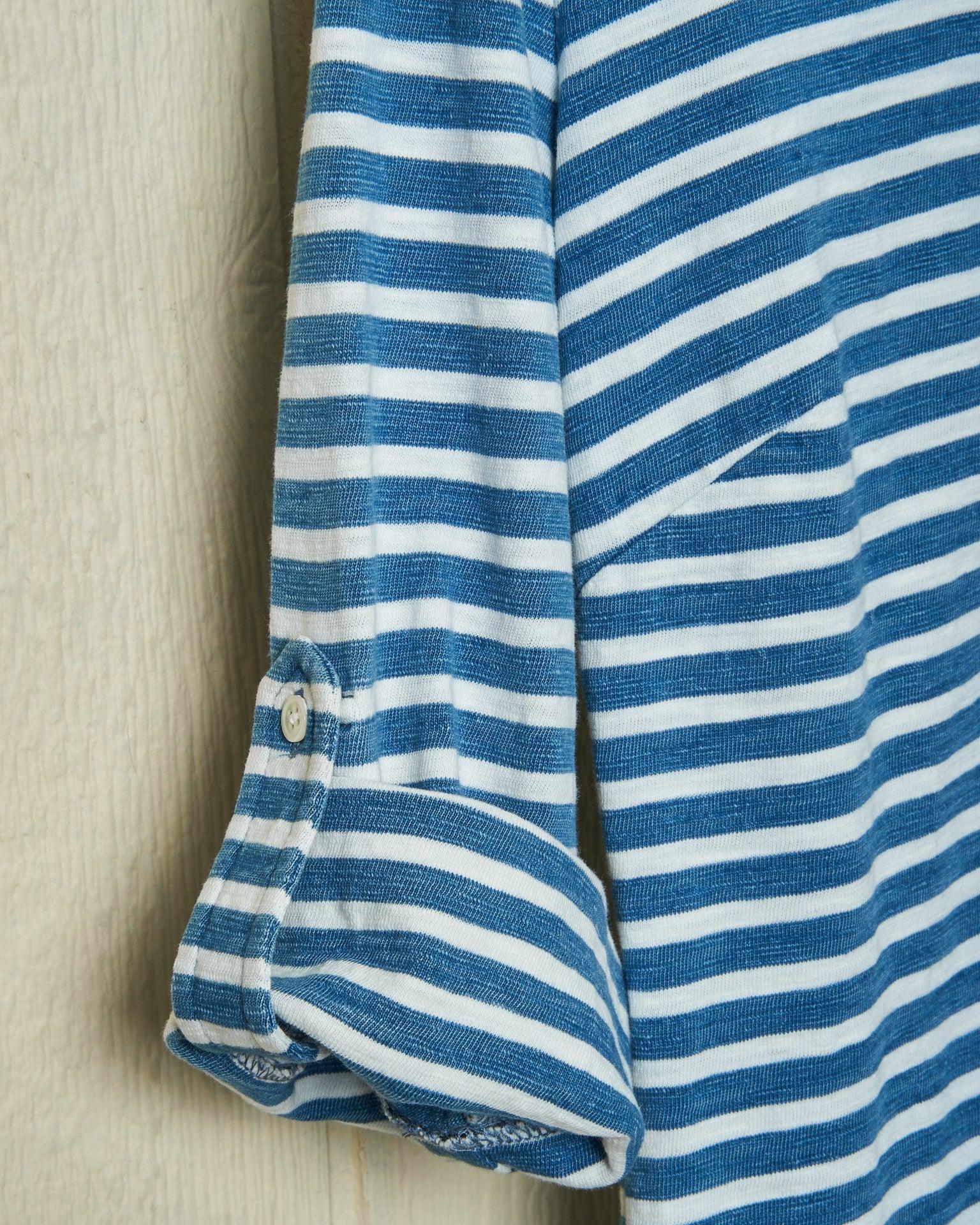 Avalon Indigo Knit Top in Blue/White Stripe Product Image