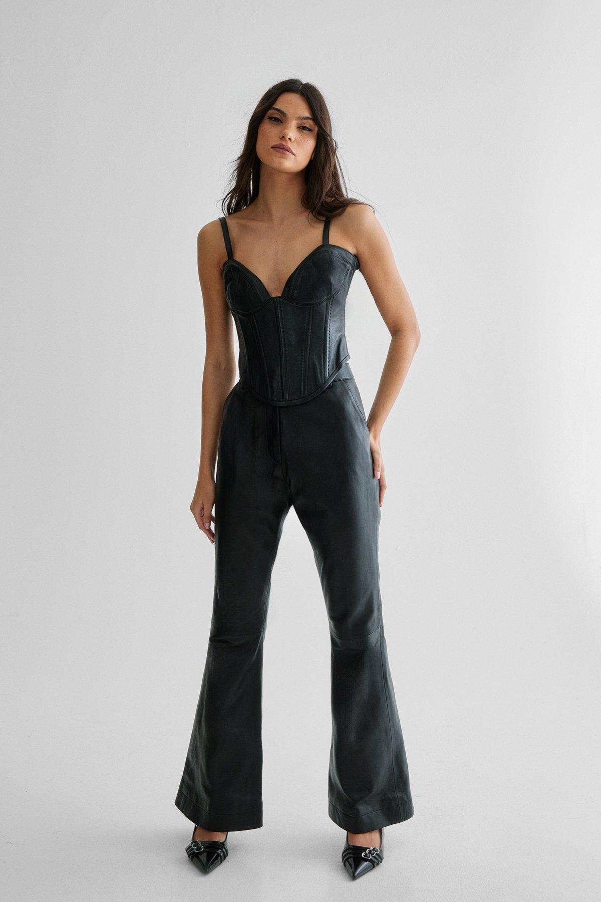 Real Leather Skinny Flare Product Image