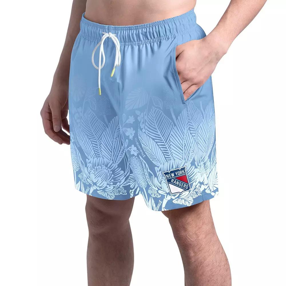Men's Margaritaville Blue New York Rangers Lagoon Fiesta Swim Short,  Product Image