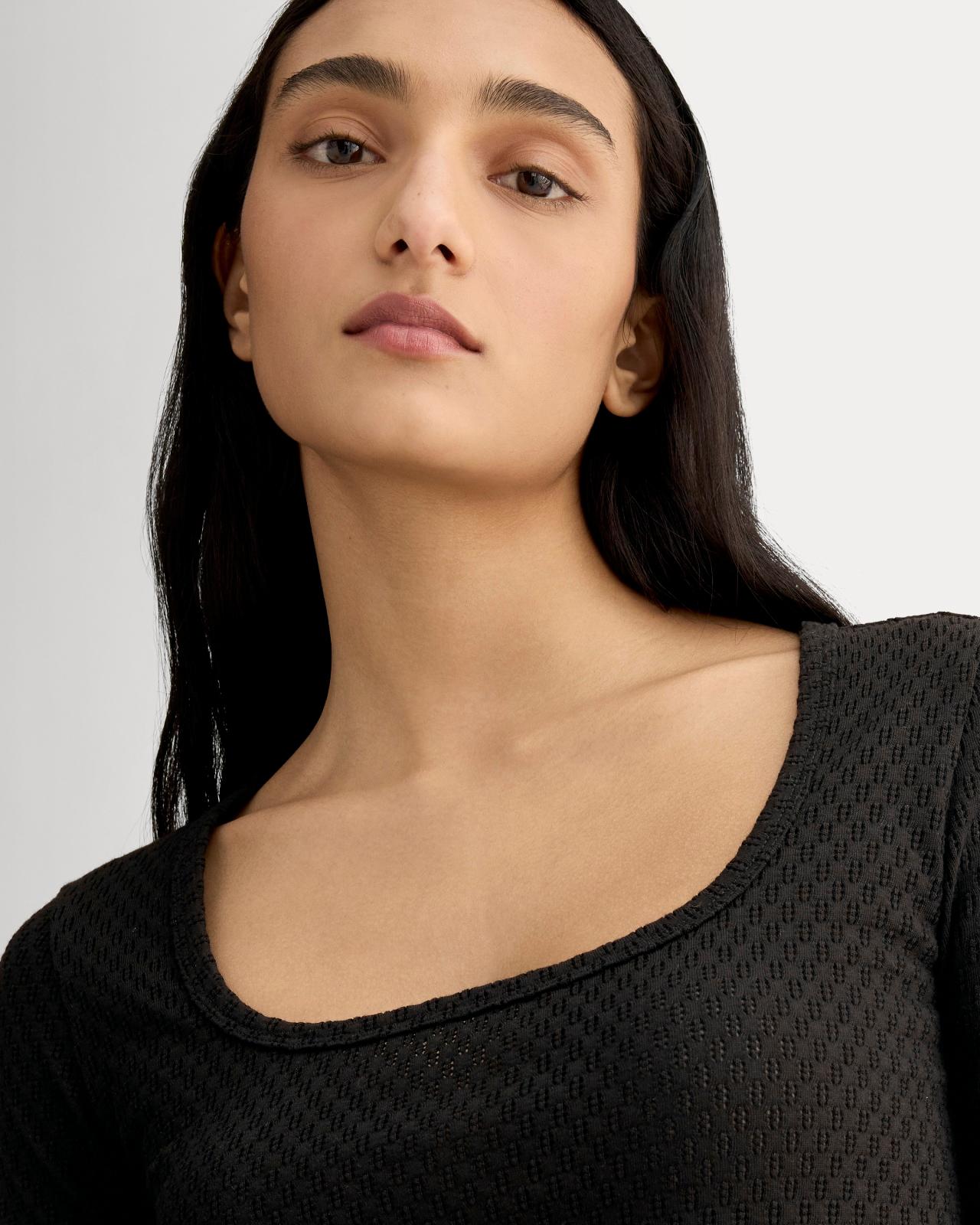 Womens Pointelle Scoop-Neck Top T-Shirt by Everlane Product Image
