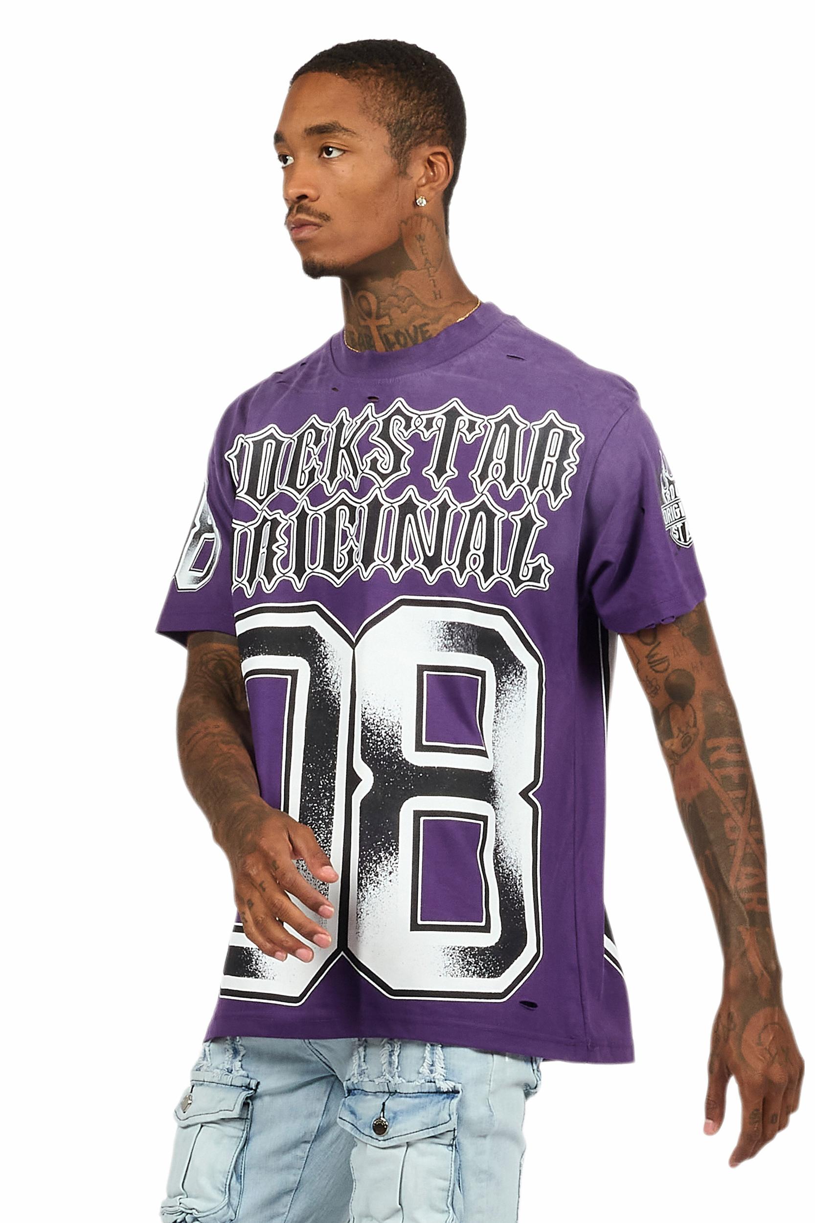 Alim Purple Oversized Graphic T-Shirt Male Product Image