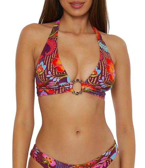Becca By Rebecca Virtue Portofino Adela Shirred Back Hipster Swim Bottom Product Image