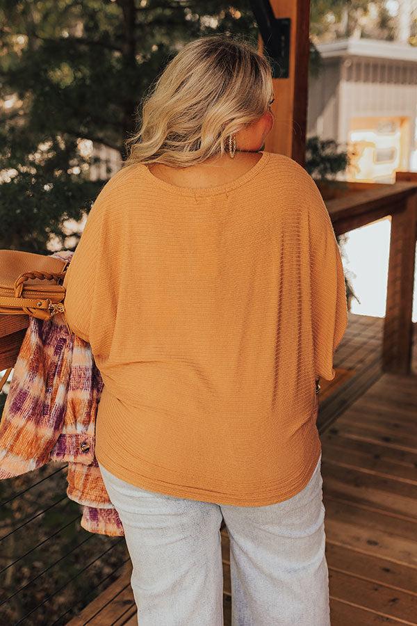 Weekend Living Shift Top In Pumpkin Curves Product Image
