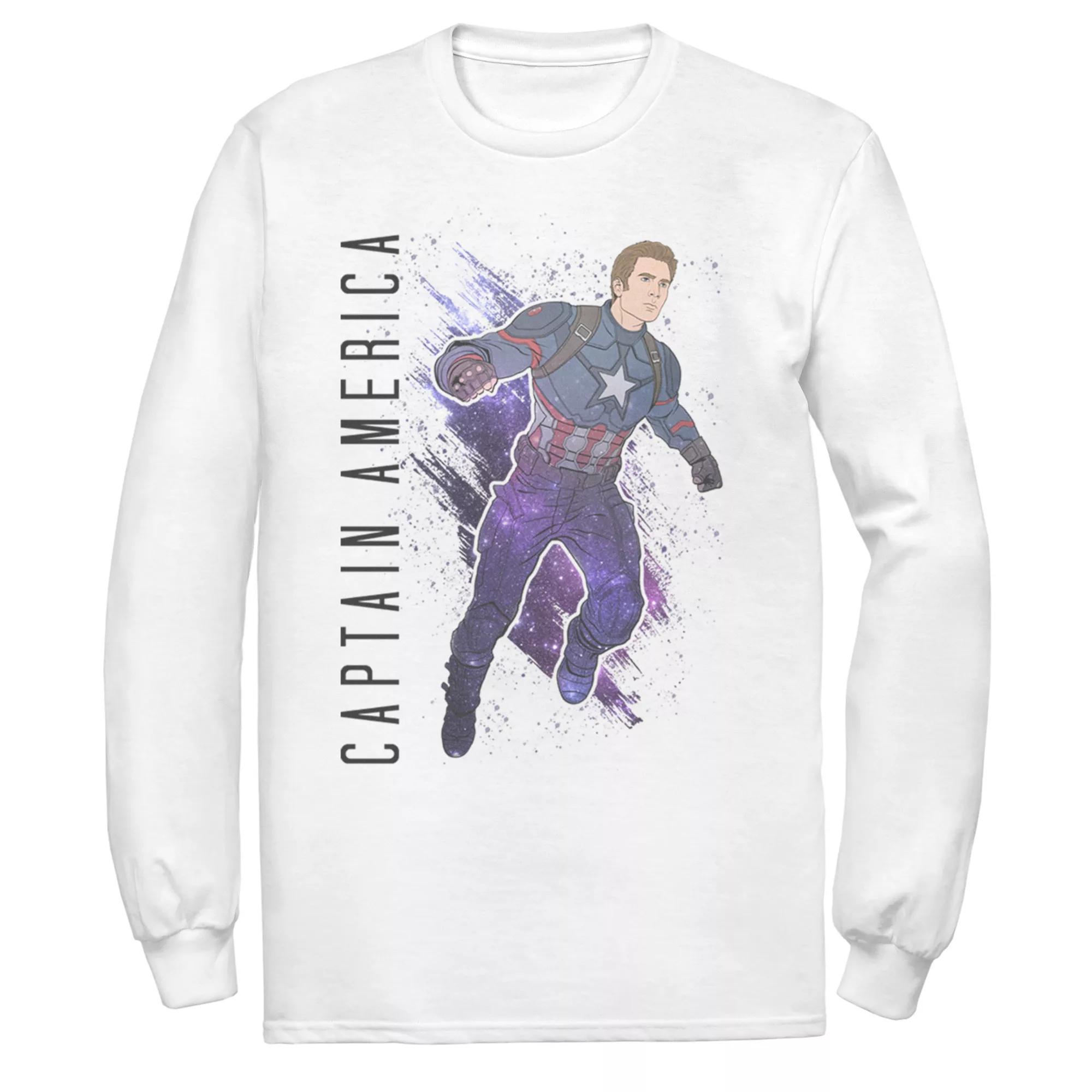 Men's Marvel Avengers Endgame Captain America Poster Tee, Size: Large, White Product Image
