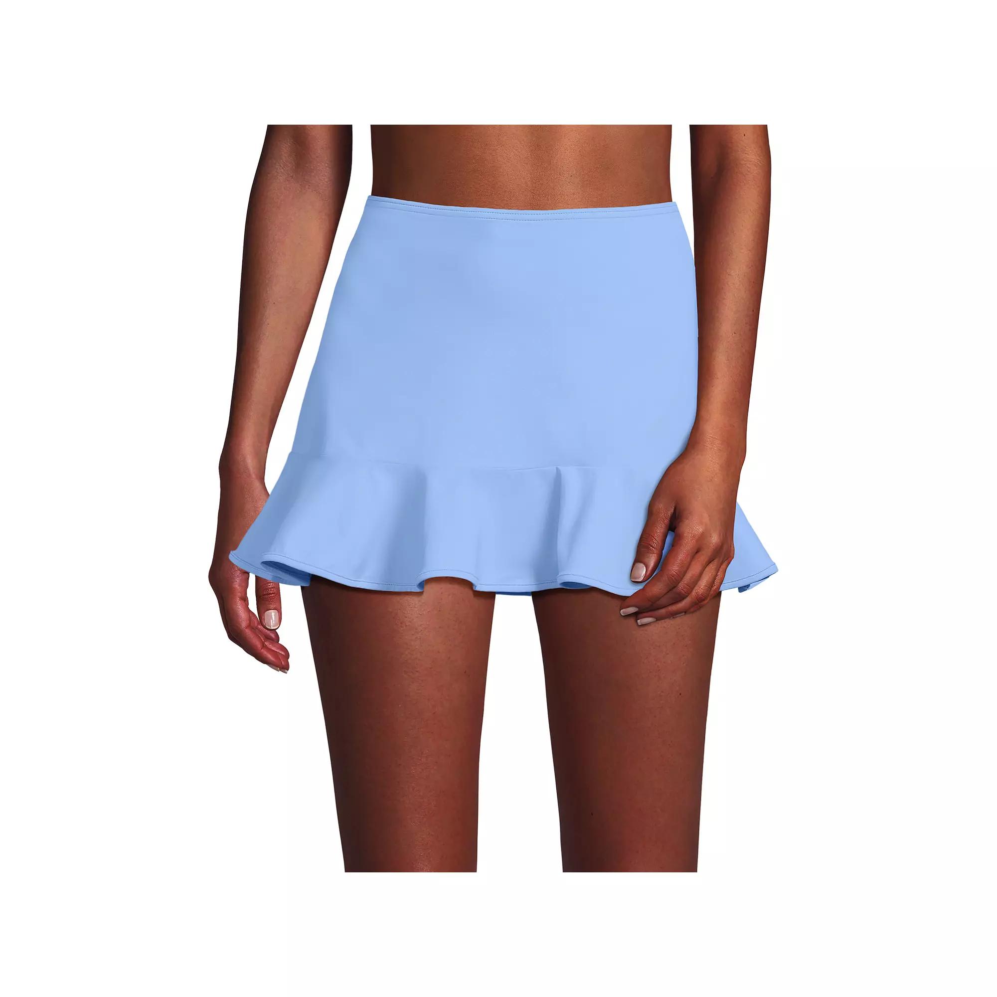 Women's Lands' End Ruffle Hem Mini Swim Bottoms,  Product Image