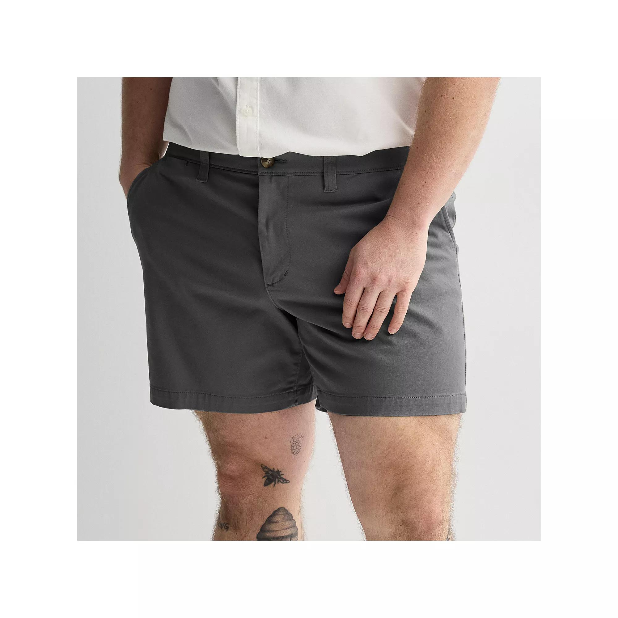 Big & Tall Sonoma Goods For Life® 7-Inch Flexwear Flat Front Shorts, Men's, Size: 44, Magnet Product Image