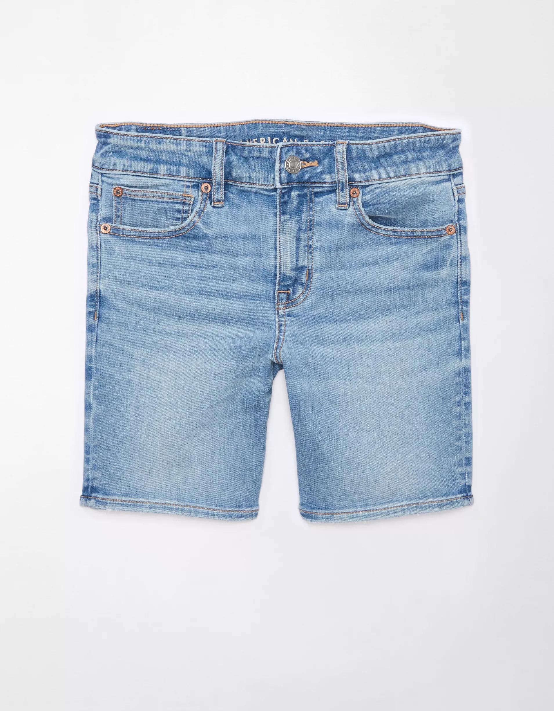 AE Next Level Low-Rise Skinny Bermuda Denim Short Product Image