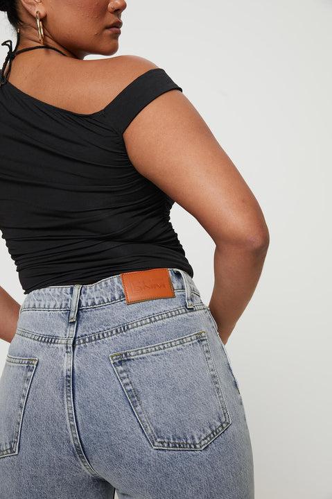 Holland High Rise Straight Leg Jeans Denim Product Image