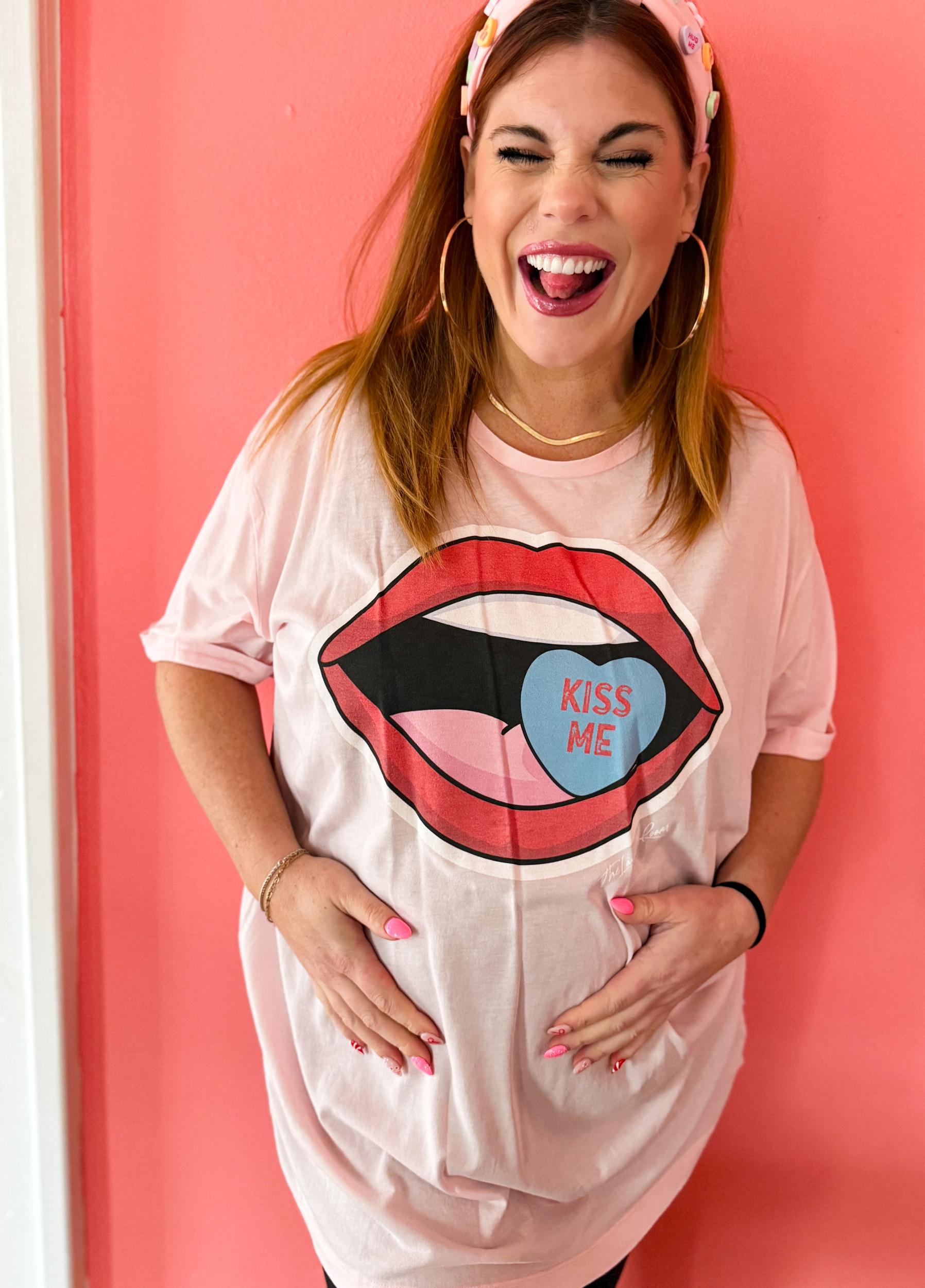 Sweethearts Kiss Me Oversized Tee Product Image