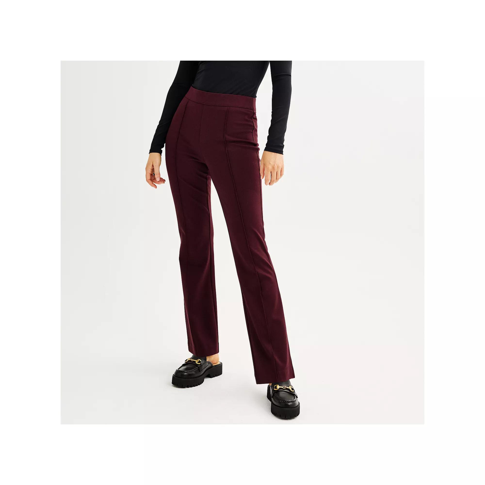 Women's Nine West Pintuck Bootcut Ponte Pants,  Product Image
