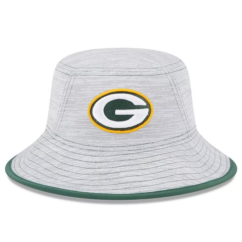 Mens New Era Gray Green Bay Packers Game Bucket Hat Product Image