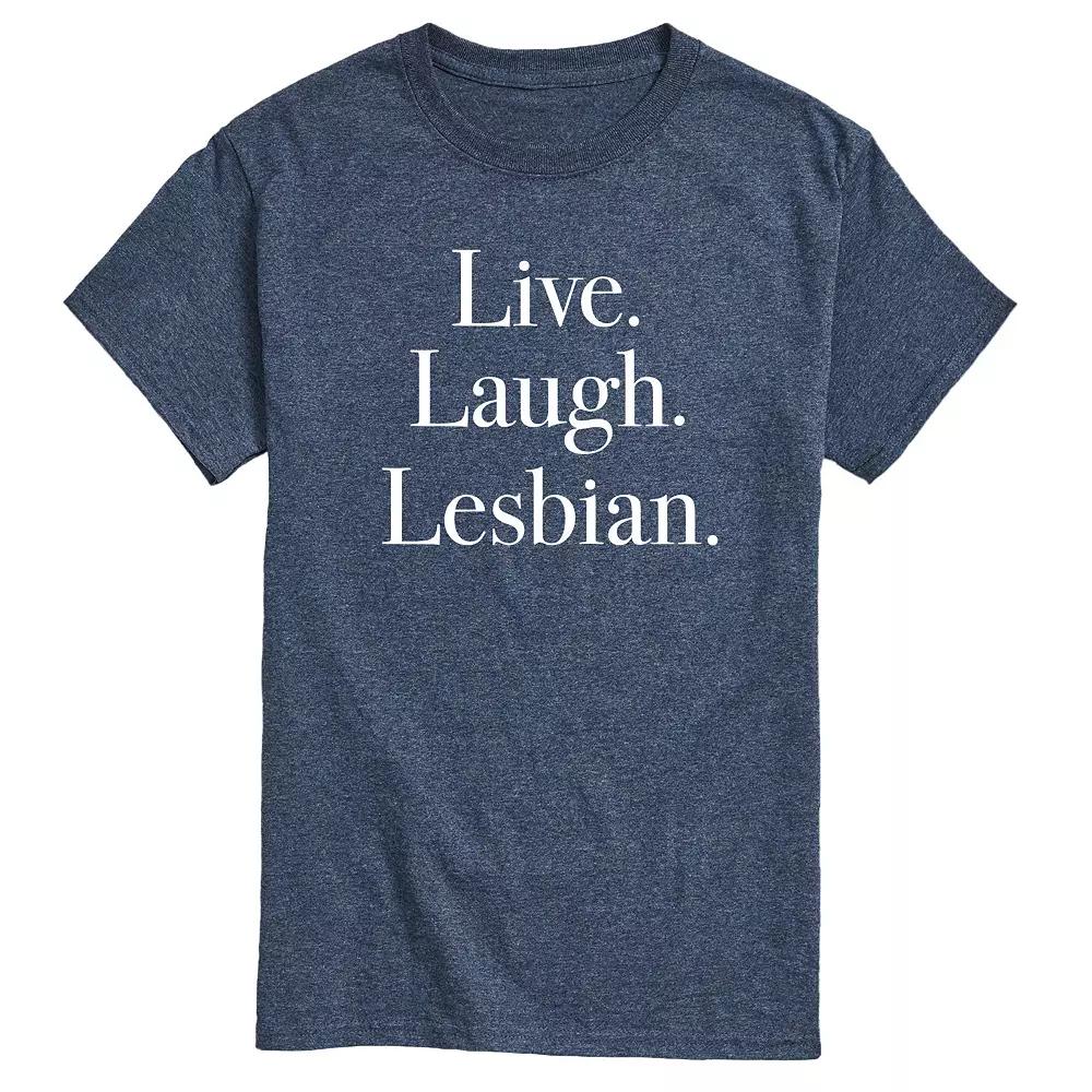 Men's Live Laugh Lesbian Graphic Tee,  Product Image