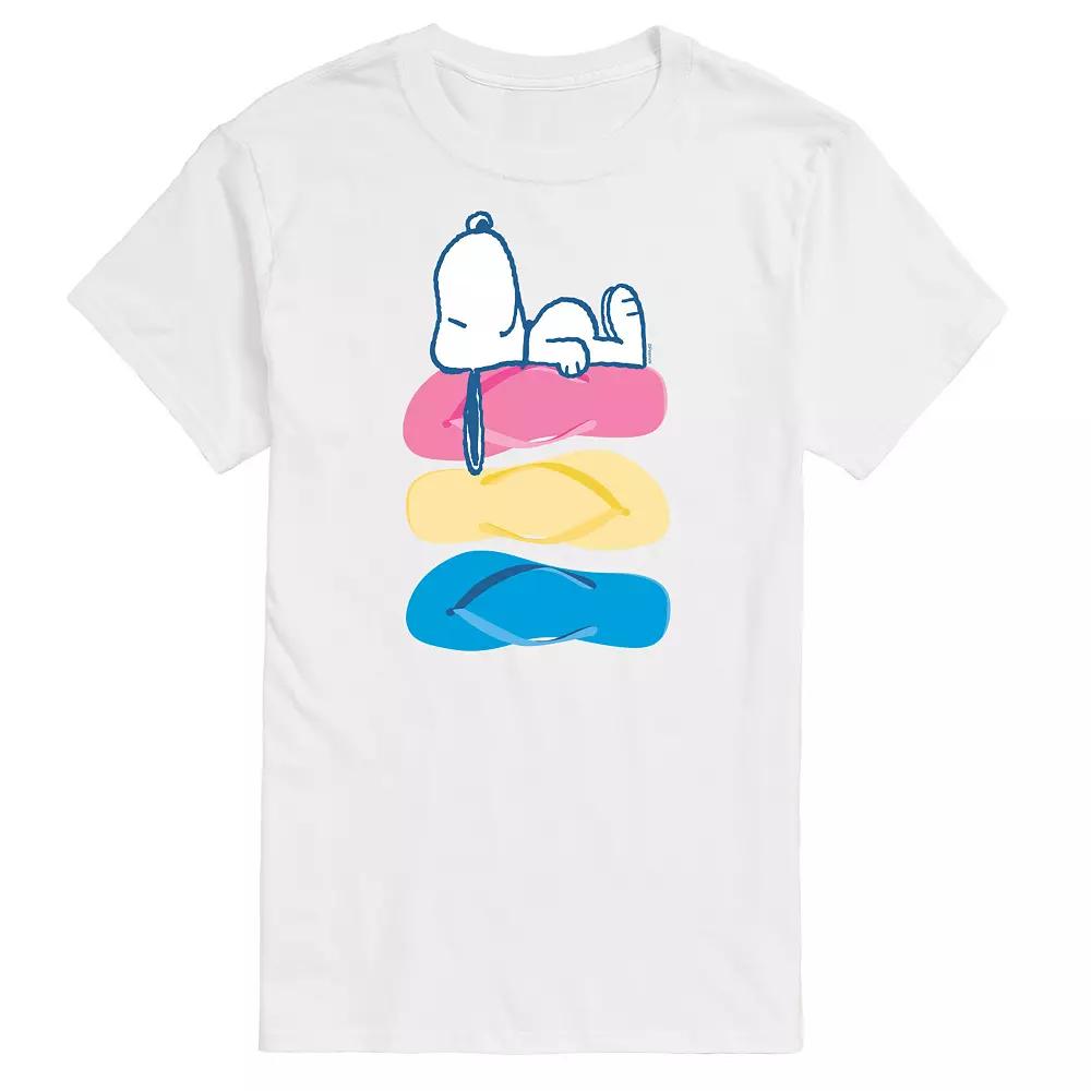 Big & Tall Peanuts Snoopy Laying On Flip Flops Graphic Tee, Men's,  Product Image