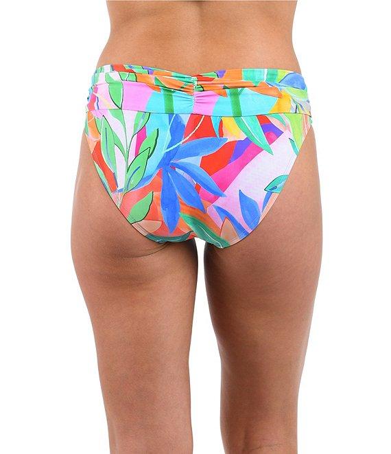 La Blanca Tropi-Flage Shirred Banded Waist Hipster Swim Bottom Product Image