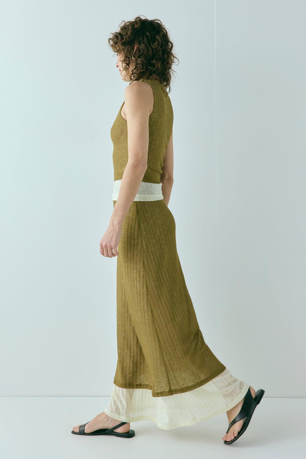 Jil Maxi Skirt Khaki Product Image