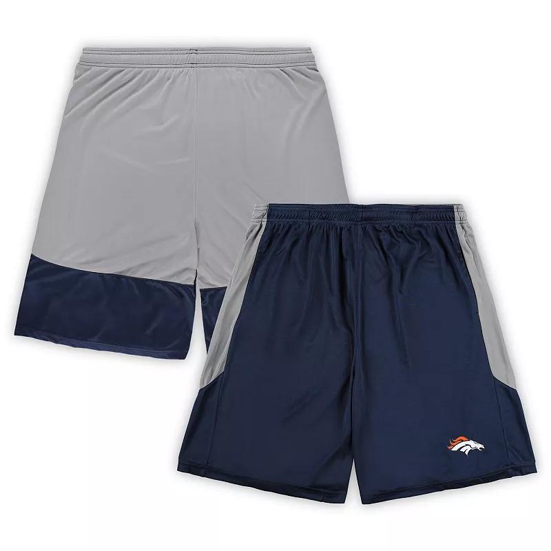 Men's Fanatics Navy Denver Broncos Big & Tall Team Logo Shorts, Size: 6XB, Blue Product Image