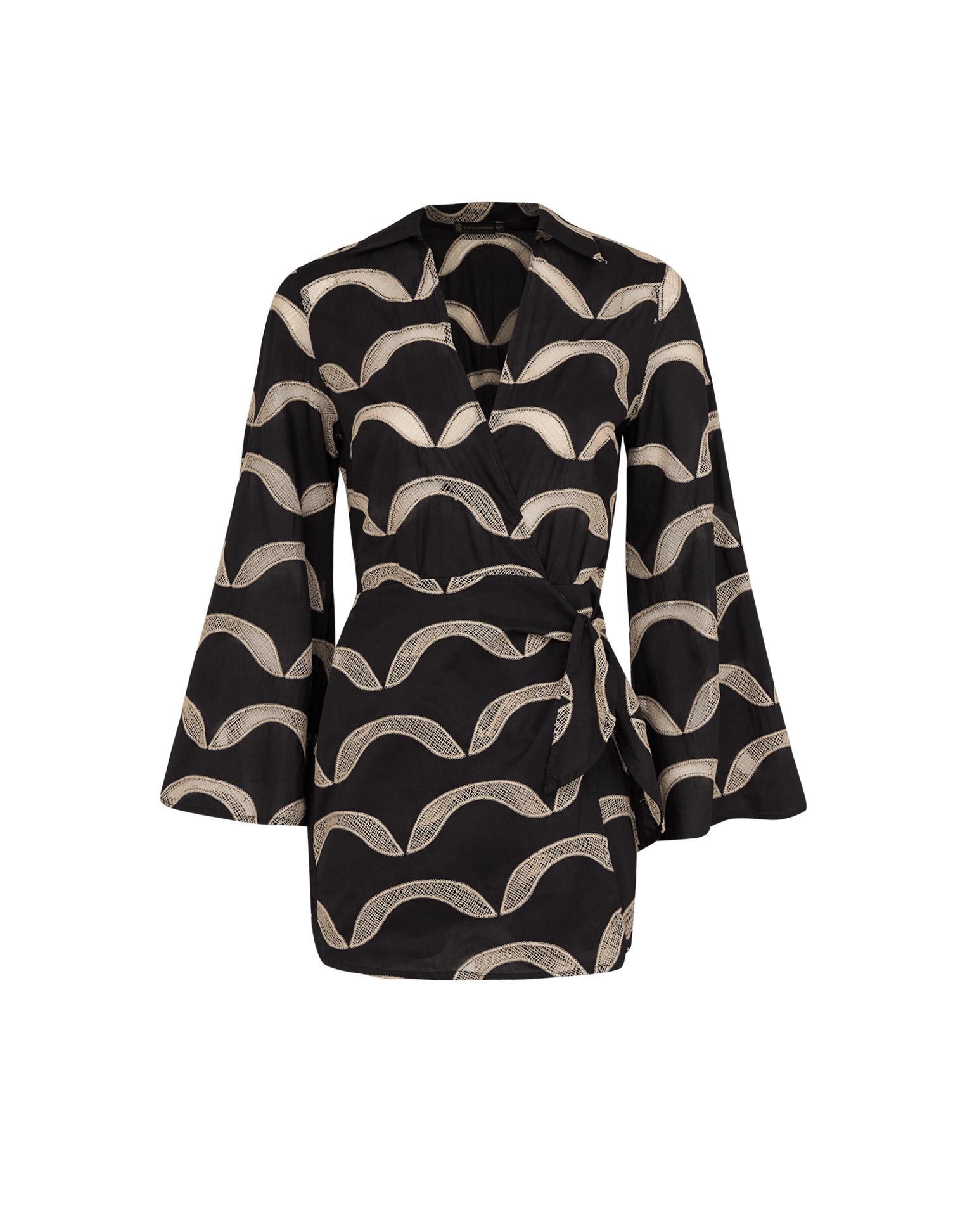 Eyelet Mea Short Dress - Black Product Image