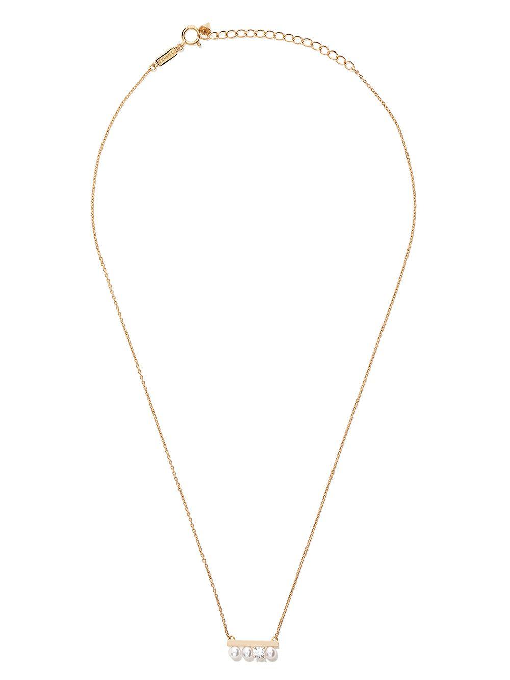 18kt yellow gold Collection Line petit Balance Solo Akoya pearl and diamond pendant Product Image