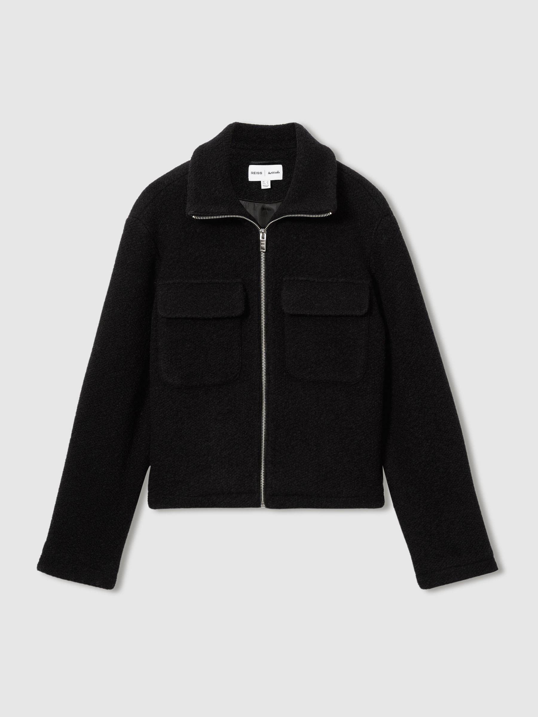 Reiss | Les 100 Ciels Textured Wool Jacket in Black Product Image