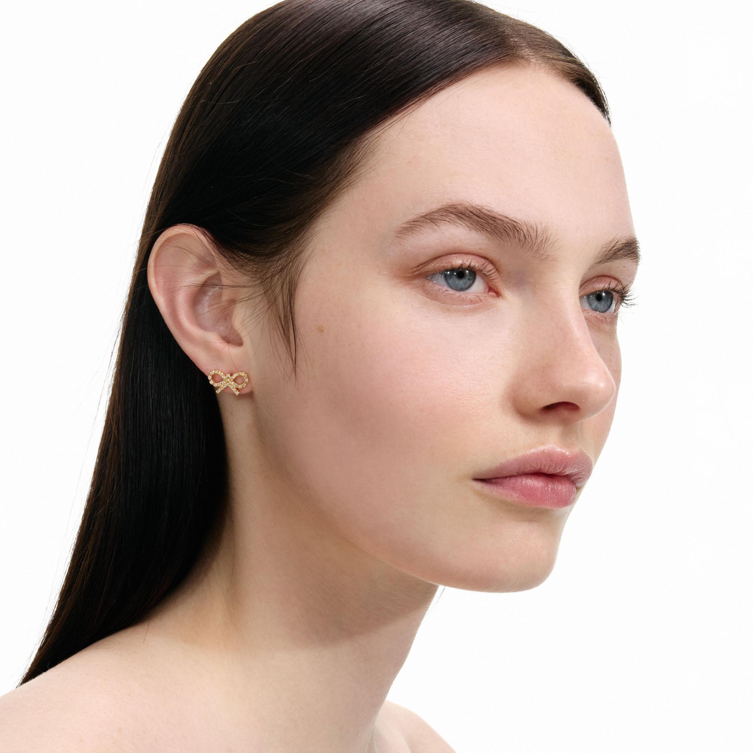 Micro Gold Bow Earrings Product Image