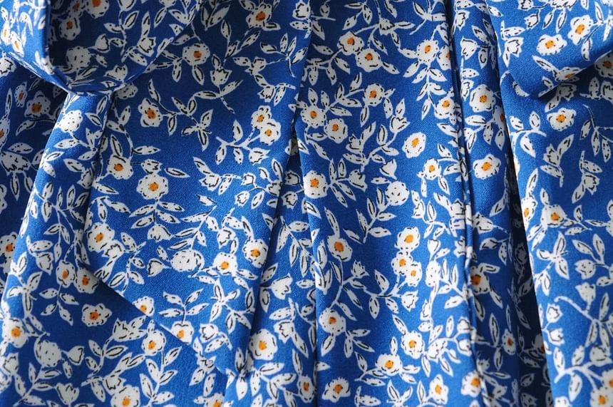 Spaghetti Strap Floral Ruffle Tie-Waist Romper Product Image