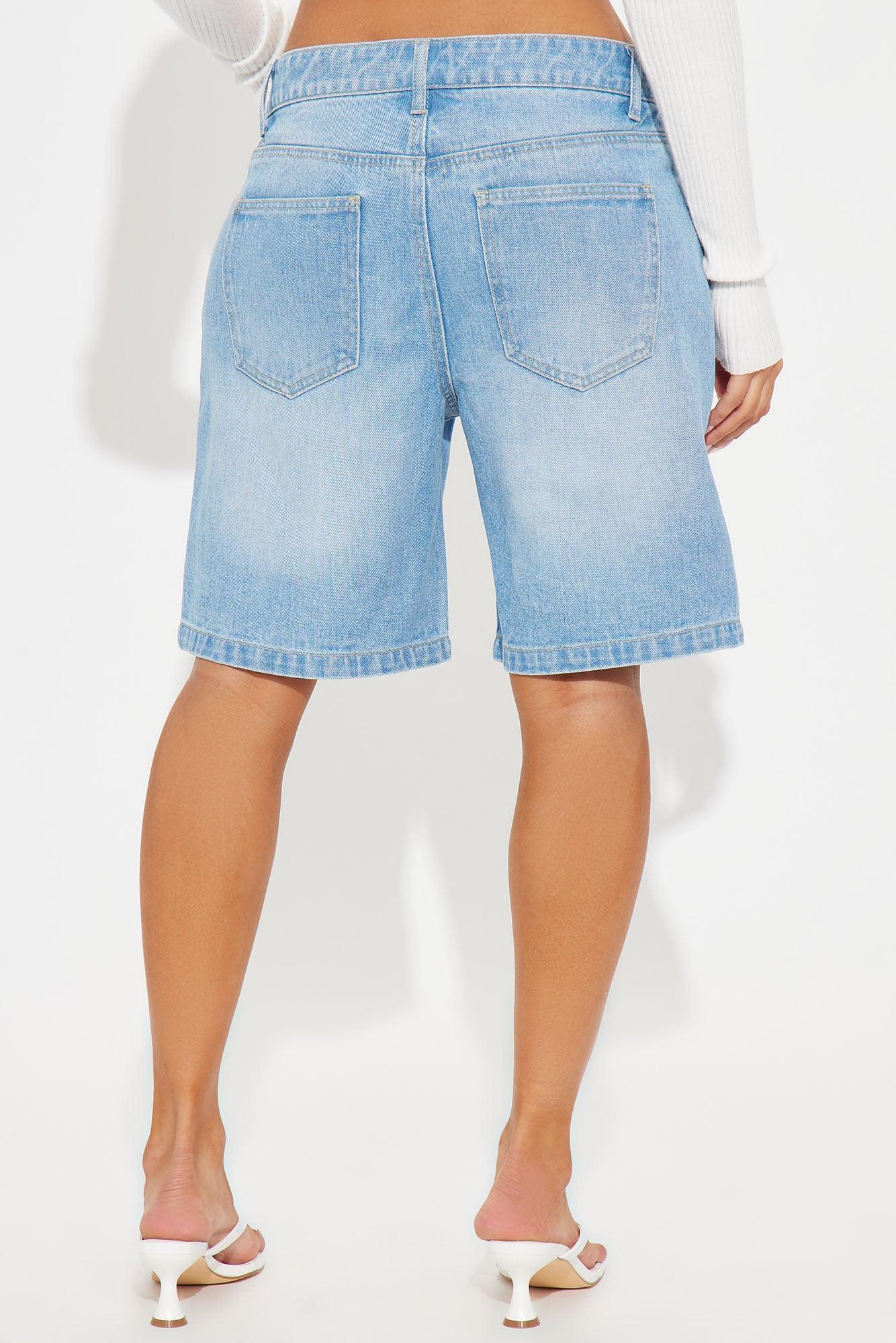 All Day Non Stretch Denim Jorts - Light Wash Product Image