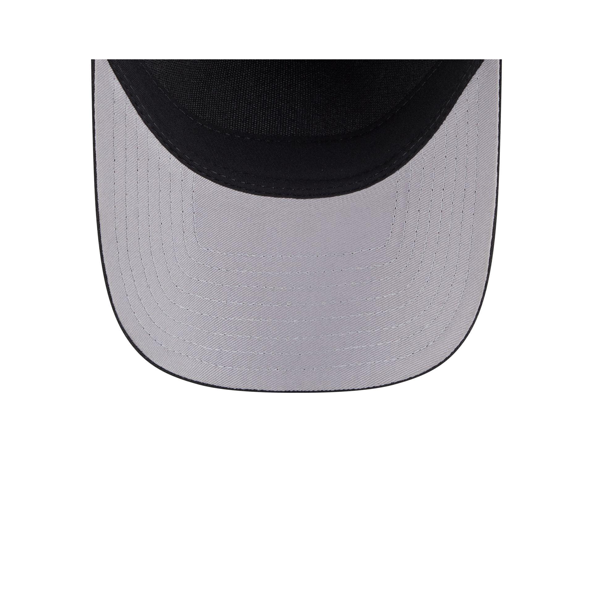 Detroit Lions Black & White 9FORTY M-Crown A-Frame Snapback Hat Male Product Image